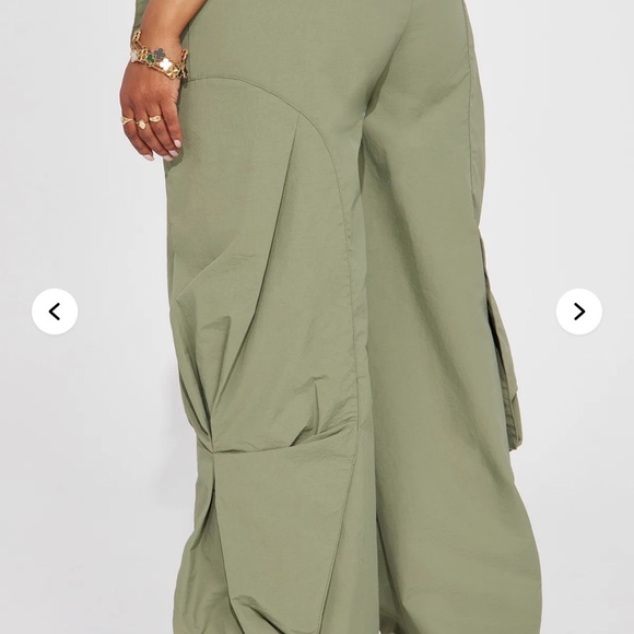 Fashion Nova Sage Green Women's Cargo Joggers - Picture 3 of 6